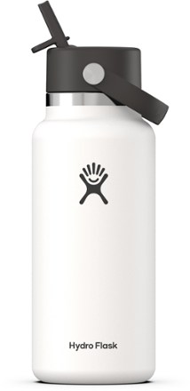 Hydro Flask 32 oz. Wide Mouth Flex Straw Cap Bottle White