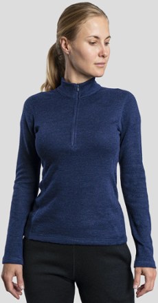 Arms of Andes Women's 300 Lightweight Alpaca Wool Half-Zip Base Layer Top