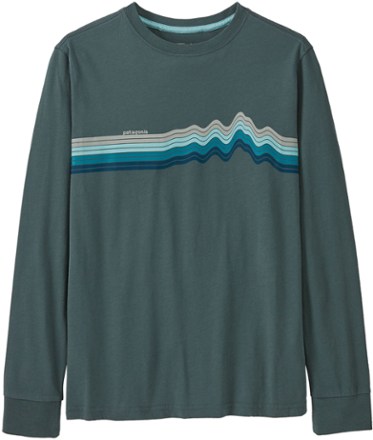 Patagonia Regenerative Organic Certified Cotton Ridge Rise Stripe Long-Sleeve T-Shirt - Kids' 0