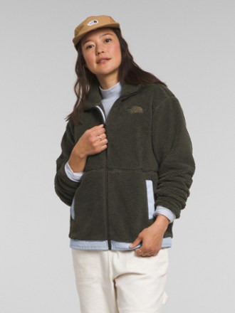 The North Face Womens Size S Full Zip Denali Fleece Jacket White & Gray