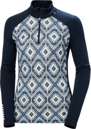 Helly Hansen LIFA Merino Midweight 2-in-1 Graphic Half-Zip Base Layer Top - Women's 0