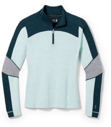 Smartwool Classic Thermal Merino Colorblock Quarter-Zip Base Layer Top - Women's 0