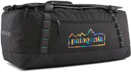 patagonia duffel bag size Patagonia 40L Black Hole Duffel Smolder Blue/Amanita Red