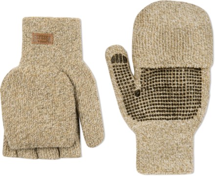 Fox River Fingerless Gripper Glove, Brown Tweed, Small