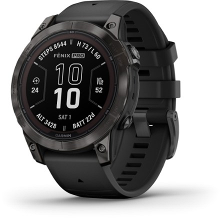  Garmin Fenix 7X Sapphire Solar, Larger Adventure smartwatch,  with Solar Charging Capabilities, Rugged Outdoor GPS Watch, Touchscreen,  Wellness Features, Mineral Blue DLC Titanium with Whitestone Band :  Electronics