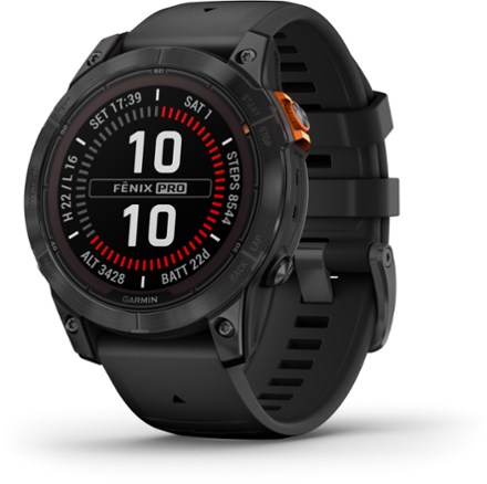  Garmin Fenix 7X Sapphire Solar, Larger Adventure smartwatch,  with Solar Charging Capabilities, Rugged Outdoor GPS Watch, Touchscreen,  Wellness Features, Mineral Blue DLC Titanium with Whitestone Band :  Electronics