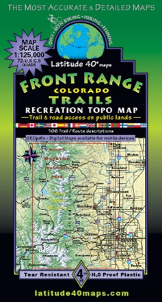 Latitude 40 Maps Front Range Colorado Trails Recreation Topo Map - 4th ...