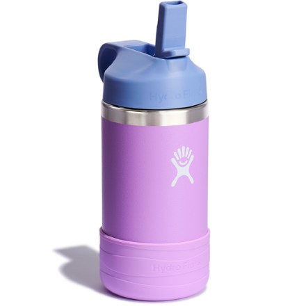 Hydro Flask Kids' Wide-Mouth Vacuum Water Bottle with Straw Cap and Bottle Boot - 12 fl. oz.