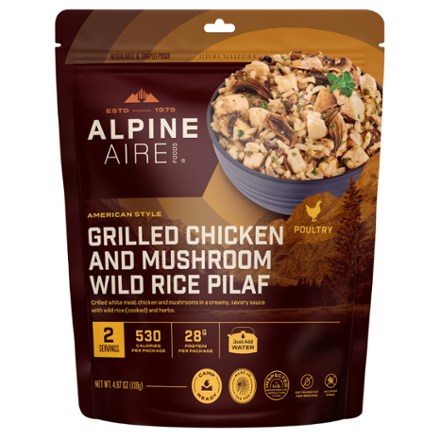 AlpineAire Foods Grilled Chicken and Mushroom Wild Rice Pilaf - 2 Servings