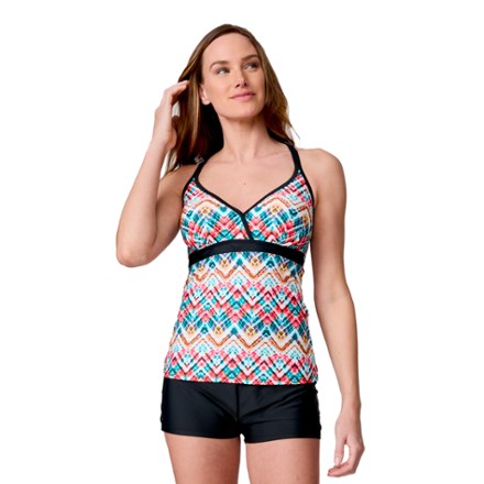 Free Country Macrome Back Tankini Swimsuit Top - Women's 0