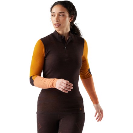Smartwool Intraknit Thermal Merino Colorblock Quarter-Zip Base Layer Top - Women's 0