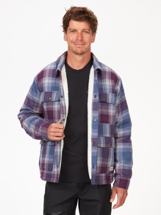 Marmot Ridgefield Heavyweight Sherpa-Lined Flannel Shirt Jacket - Men's ...