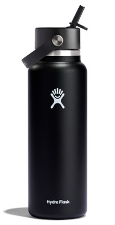 Wide-Mouth Vacuum Water Bottle with Flex Straw Cap - 40 fl. oz.