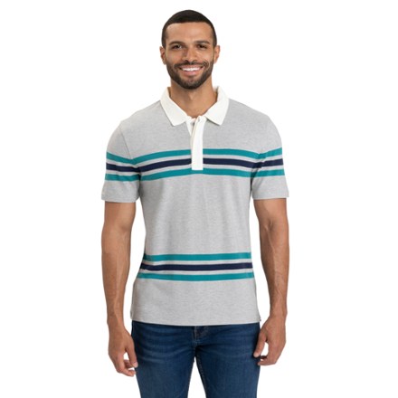 Ashby Pique Striped Polo Shirt - Men's