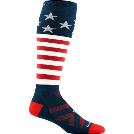 Darn Tough Men's Captain Stripes Over-the-Calf Midweight Ski and Snowboard Socks