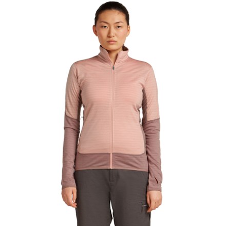 Icebreaker Merino Blend 300 RealFleece Descender Long-Sleeve Zip Base Layer Top - Women's 0