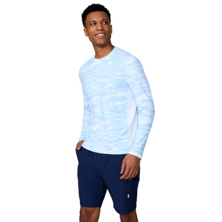 SunFree Long-Sleeve Printed Crew Shirt - Men's