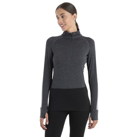 Icebreaker Women's Merino 200 ZoneKnit Long-Sleeve Half-Zip Thermal Base Layer Top