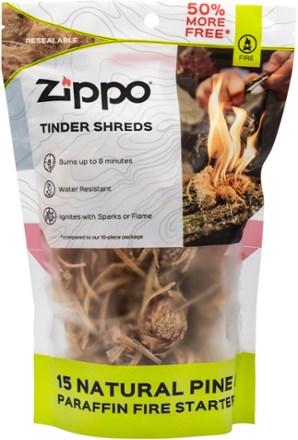 Zippo Tinder Shreds Fire Starters - Package of 15