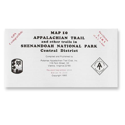 Appalachian Trail Map: AT and Other Trails in Shenandoah National Park Central District