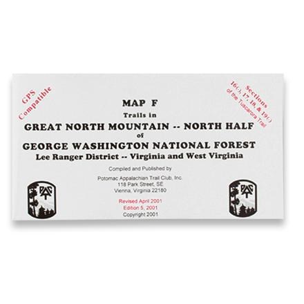 Map F - Trails in Great North Mountain: Lee Ranger District to Virginia and West Virginia