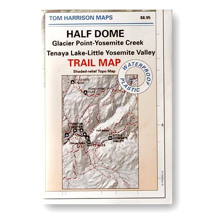 Half Dome, Glacier Point, Yosemite Creek, Tenaya Lake, Little Yosemite Valley Topo Map