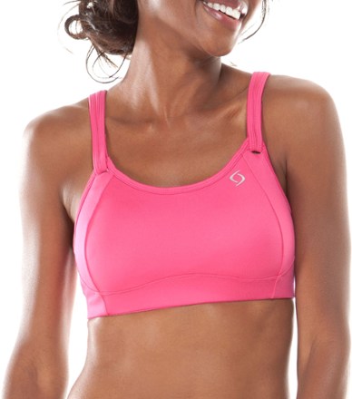 Brooks Moving Comfort 350064 Fiona Medium Impact Sports Bra 40 DD 40dd  Dahlia for sale online