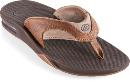 reef leather fanning slippers