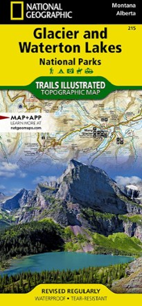 National Geographic Glacier/Waterton Lakes National Parks Trail Map