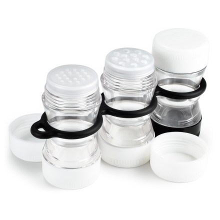 2 PCS Travel Spice Containers, 5 in 1 Camping Seasoning Jars