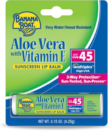 sunscreen balm lip vera aloe rei vitamin spf banana boat
