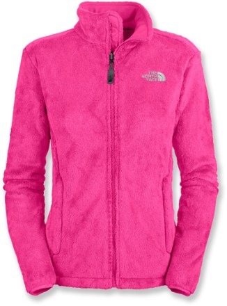 pink fuzzy north face jacket