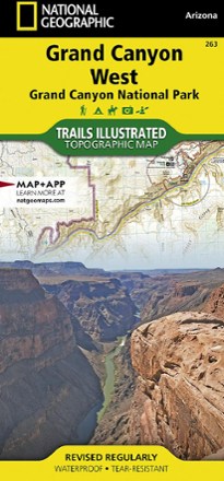 Grand Canyon National Park Trail Map - West