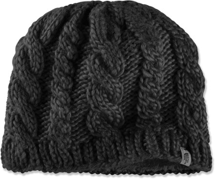 north face fuzzy cable beanie