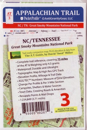 Appalachian Trail Pocket Profile Map: North Carolina/Tennessee (Great Smoky Mountains National Park)