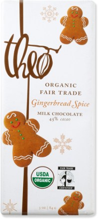 Below is the newest version of Theo Chocolate Holiday Chocolate Bar