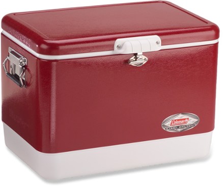 Steel 54 Qt Chest Cooler 85 Cans Thermozone Outdoor Camping Storage Rust proof 