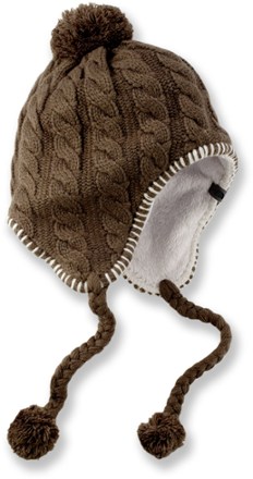 north face women's fuzzy earflap beanie