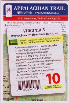 Appalachian Trail Pocket Profile Map: Virginia 5 (Waynesboro, VA - Front Royal, VA)