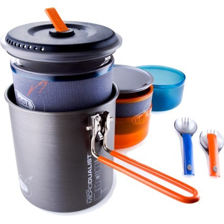 Below is the newest version of GSI Outdoors Halulite Microdualist Cookset