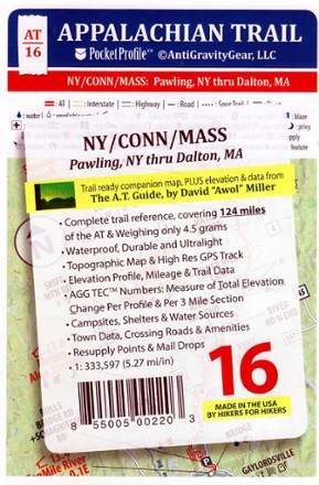 Appalachian Trail Pocket Profile Map: New York/Connecticut/Massachusetts (Pawling, NY - Dalton, MA)