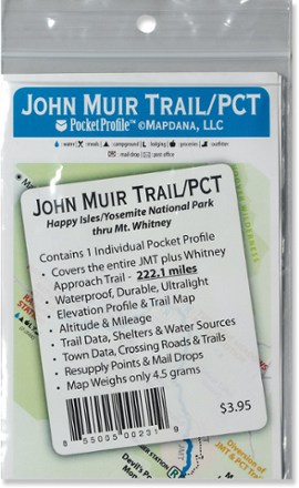 Pocket Profile John Muir Trail and PCT Map