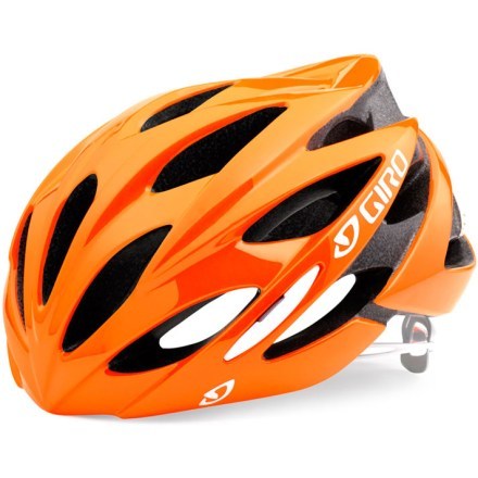 giro orange bike helmet