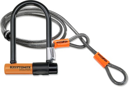 Kryptonite Evolution Mini-7 U-Lock with 4 ft. Flex Cable