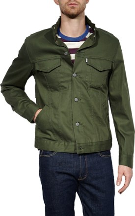 Levi's commuter trucker jacket on sale olive