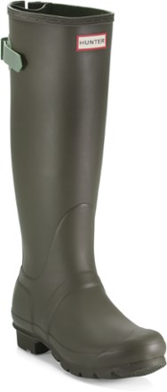 hunter women's original back adjustable rain boots black