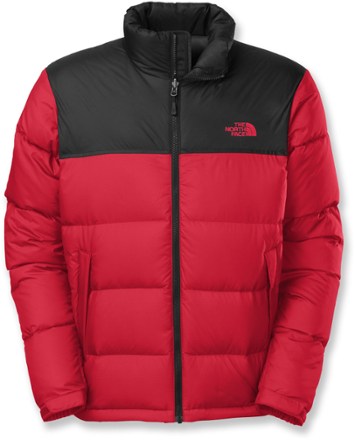 red north face coat mens