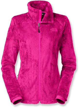 pink fuzzy north face jacket