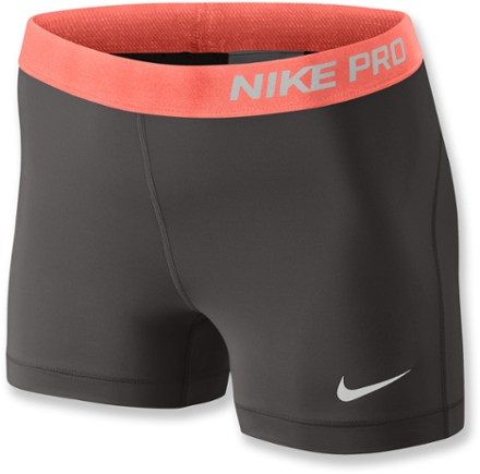 red nike pro shorts