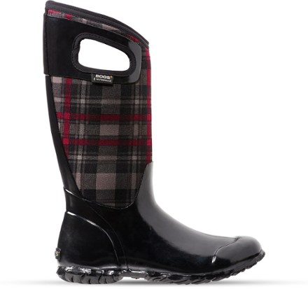 tan plaid rain boots